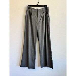 Hollister Women’s Gray Pleated Ultra High Rise Wide Leg Dress Pant Medium Long